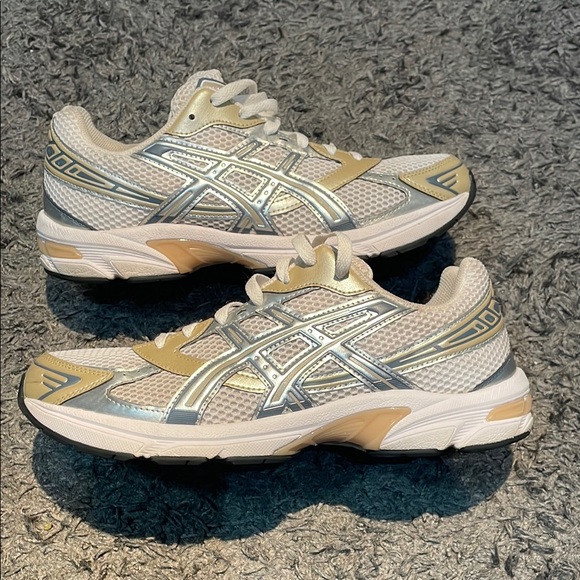 Asics Athletic Shoes in Silver and Gold - Picture 1 of 9